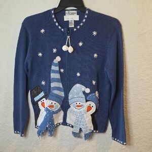 Blue Snowman Sweater for Kids